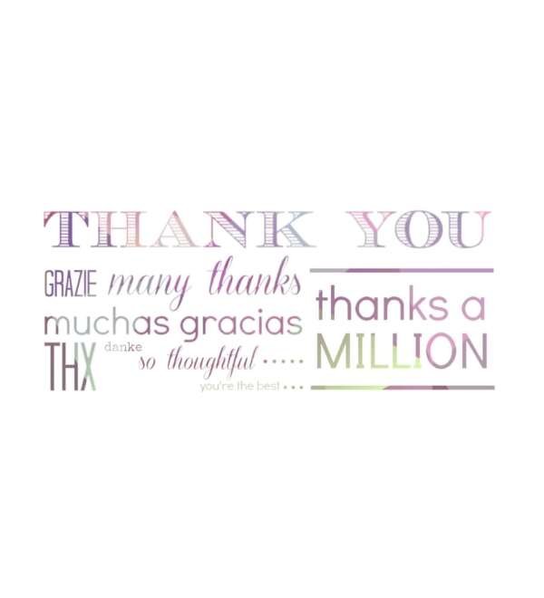 White Thank You Greeting Card